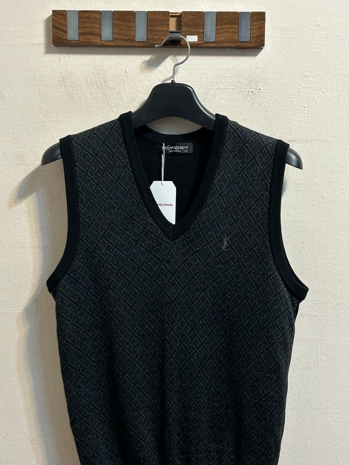 입생로랑 빈티지 패턴 니트 베스트 상품이미지2