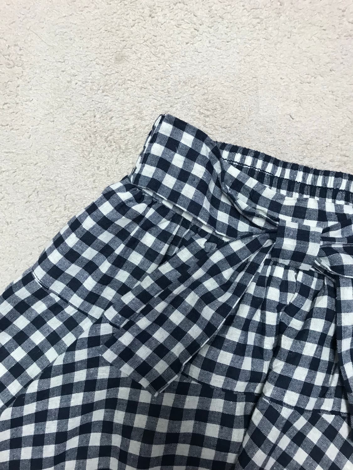 칩클립 체크 언발 스커트 모리걸 하구미 상품이미지3