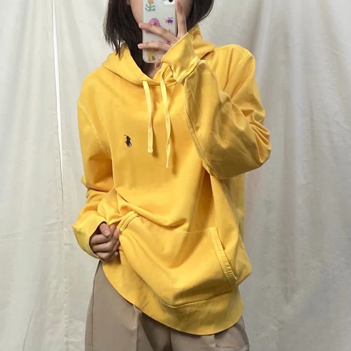 폴로 데님앤서플라이 헤비코튼 로고 후드티 PN8821 상품이미지2