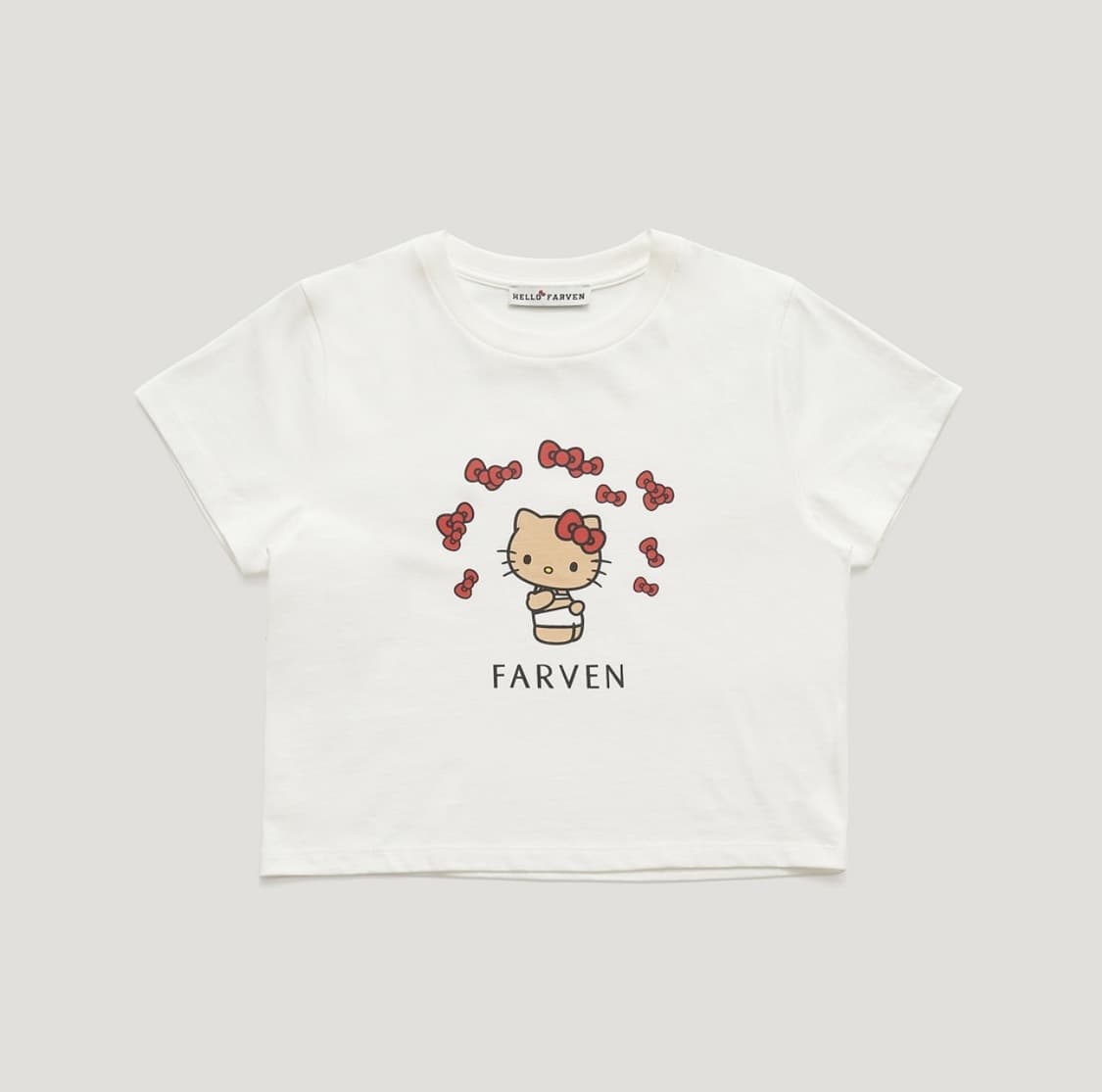 새상품 파르벵 태닝 헬로 키티 리본 티셔츠 화이트 프리 상품이미지8