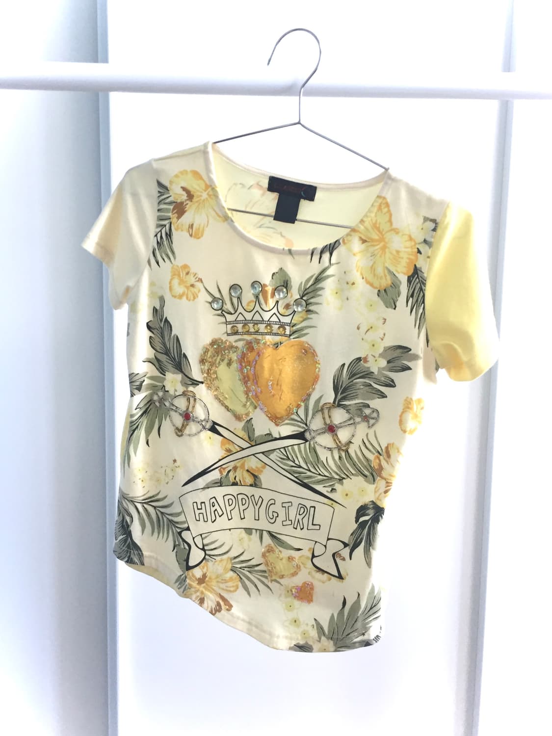 Custo Gyaru Cubic Top 갸루 히비스커스 큐빅 탑 상품이미지2