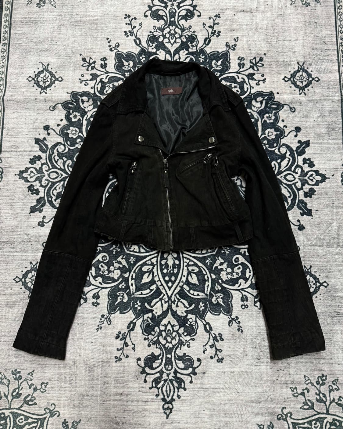 y2k cropped diagonal line jacket 상품이미지4