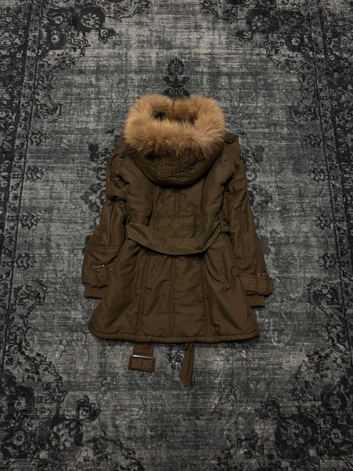 Unknown 00s racoon fur trimming military 상품이미지8