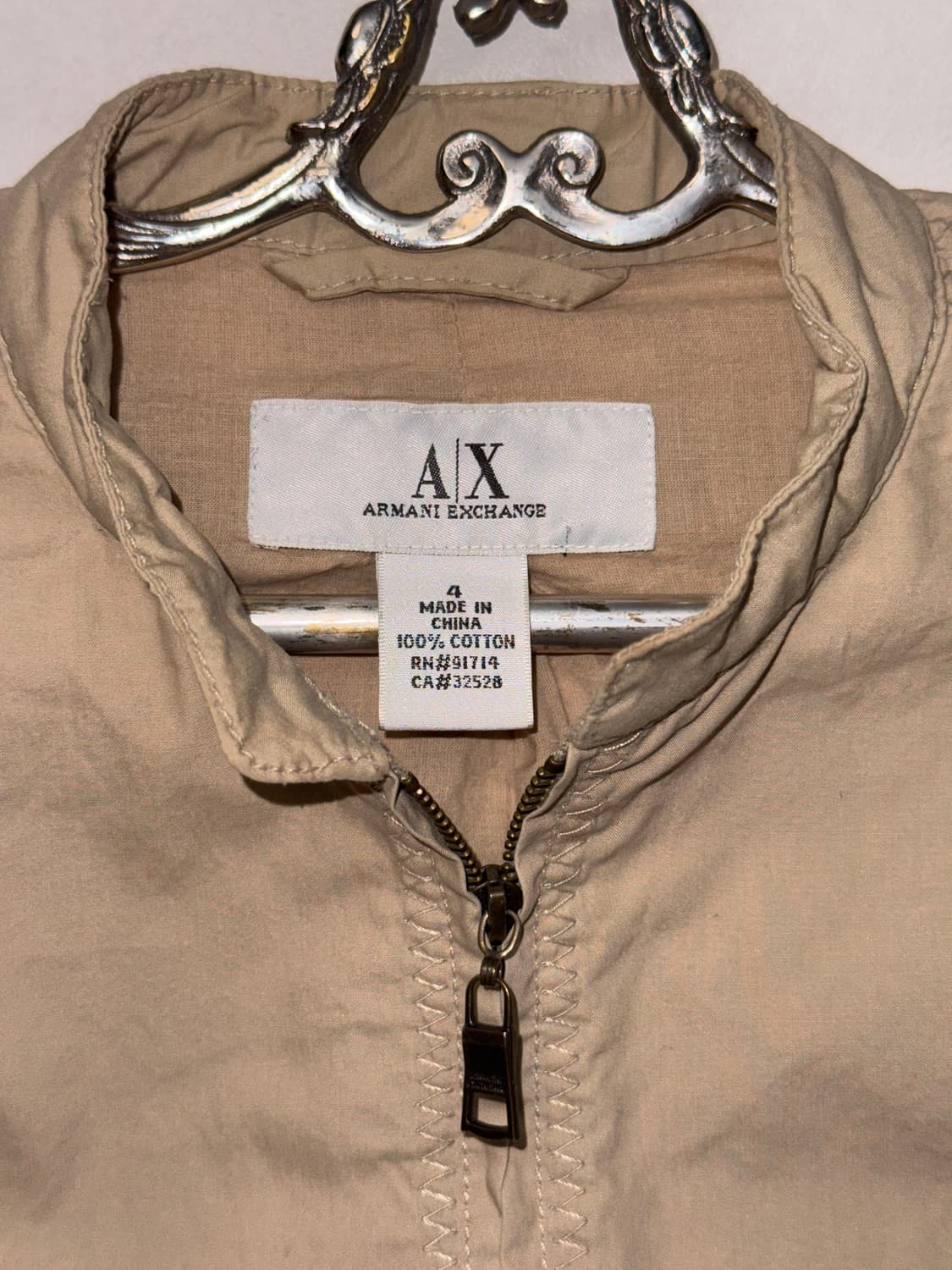 Armani Exchange beige shirring crop jk 상품이미지5