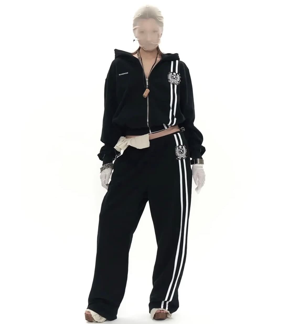 604service 스쿨로고 트렉팬츠 M 상품이미지1