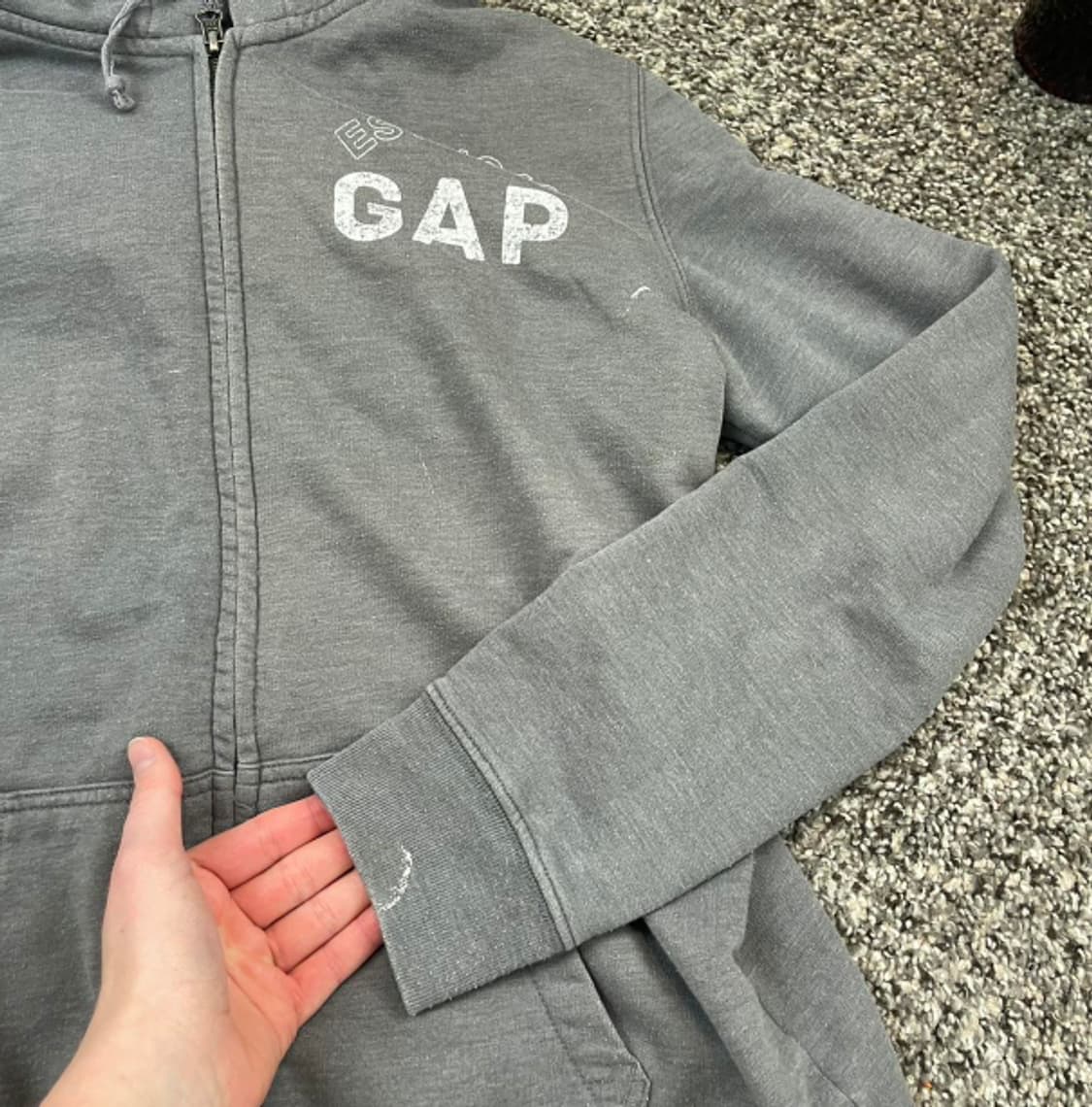 갭 남성용 회색 후디 상품이미지3