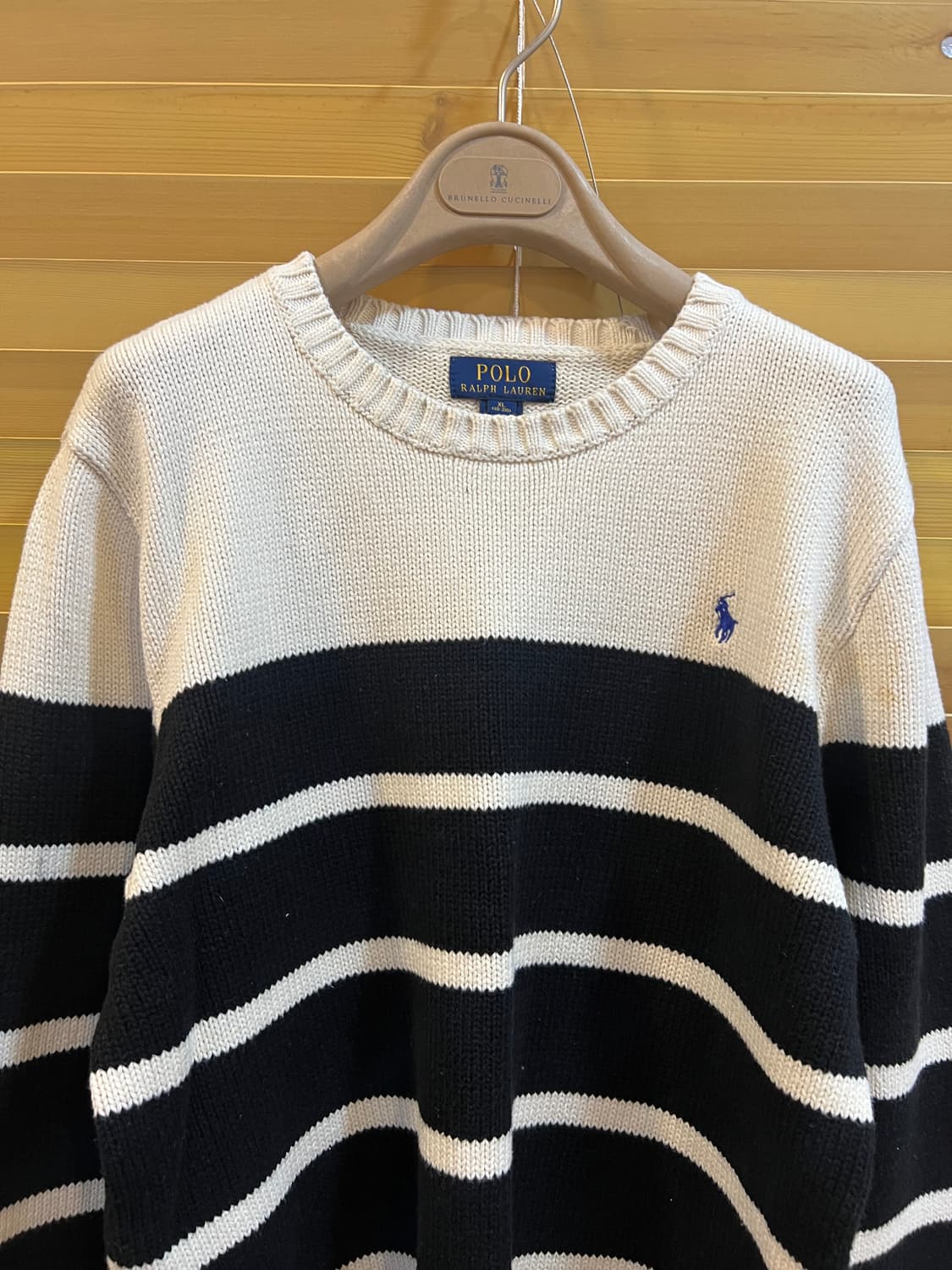 폴로랄프로렌 주니어 네이비 코튼라운드니트 상품이미지1