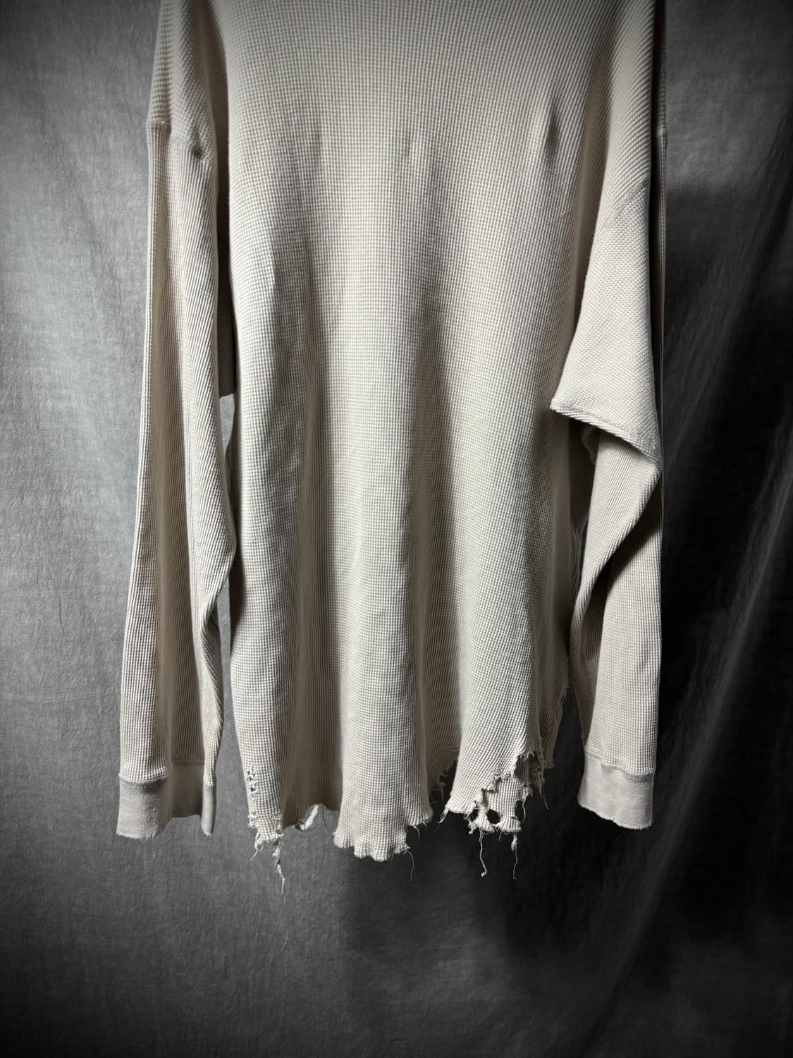 ANCELLM Distressed Waffle Knit   상품이미지7