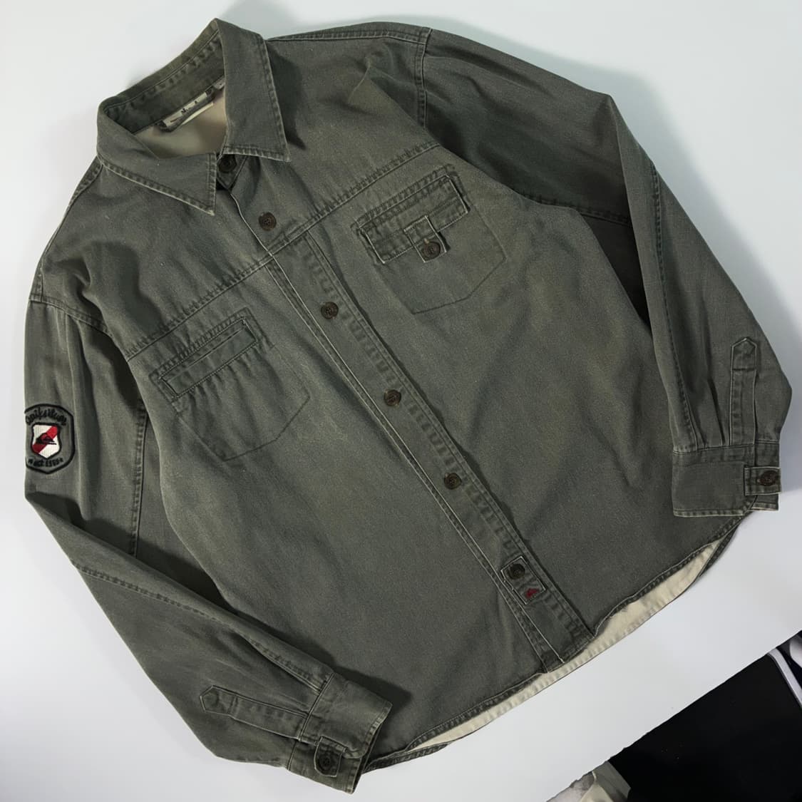 Quiksilver  퀵실버 포켓 흑청 데님 셔츠 상품이미지2