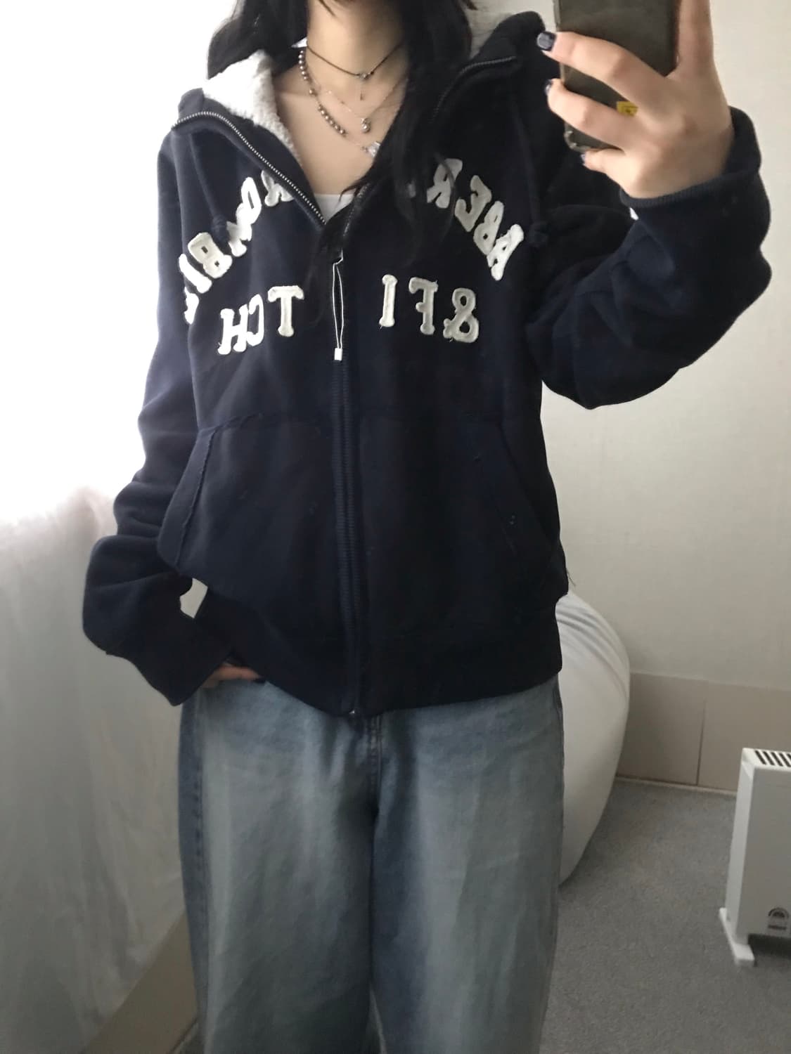 아베크롬비 네이비 퍼후드집업 상품이미지7