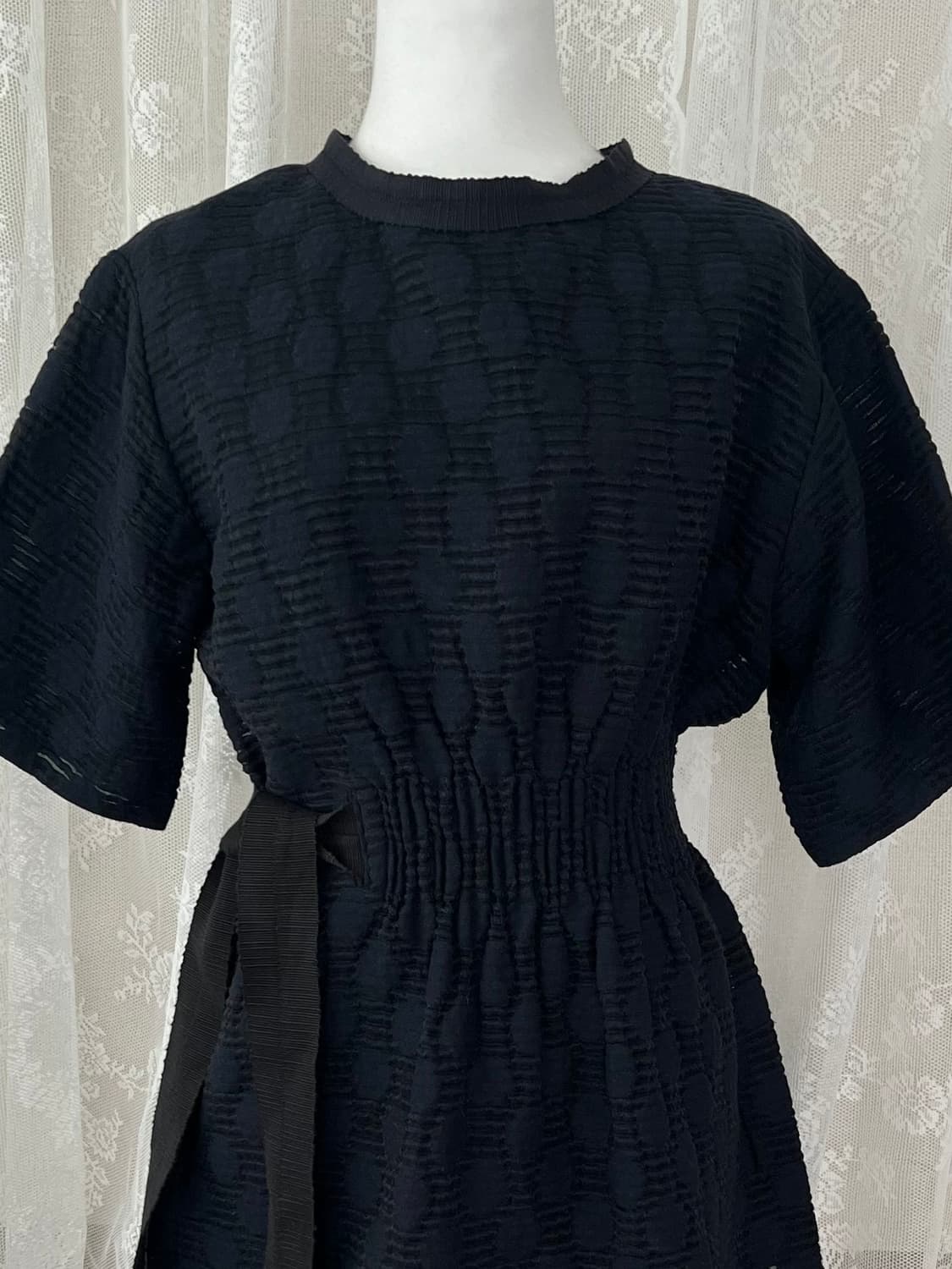 83-94-160) 한섬 마인 반팔 원피스 네이비 상품이미지3