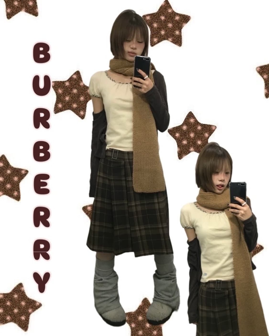 No.버버리 톤온톤 코디 set 상품이미지1