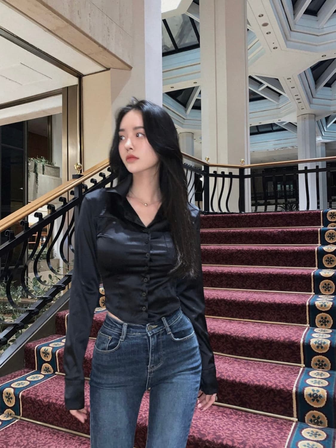 페일제이드 새틴 셔츠 상품이미지3