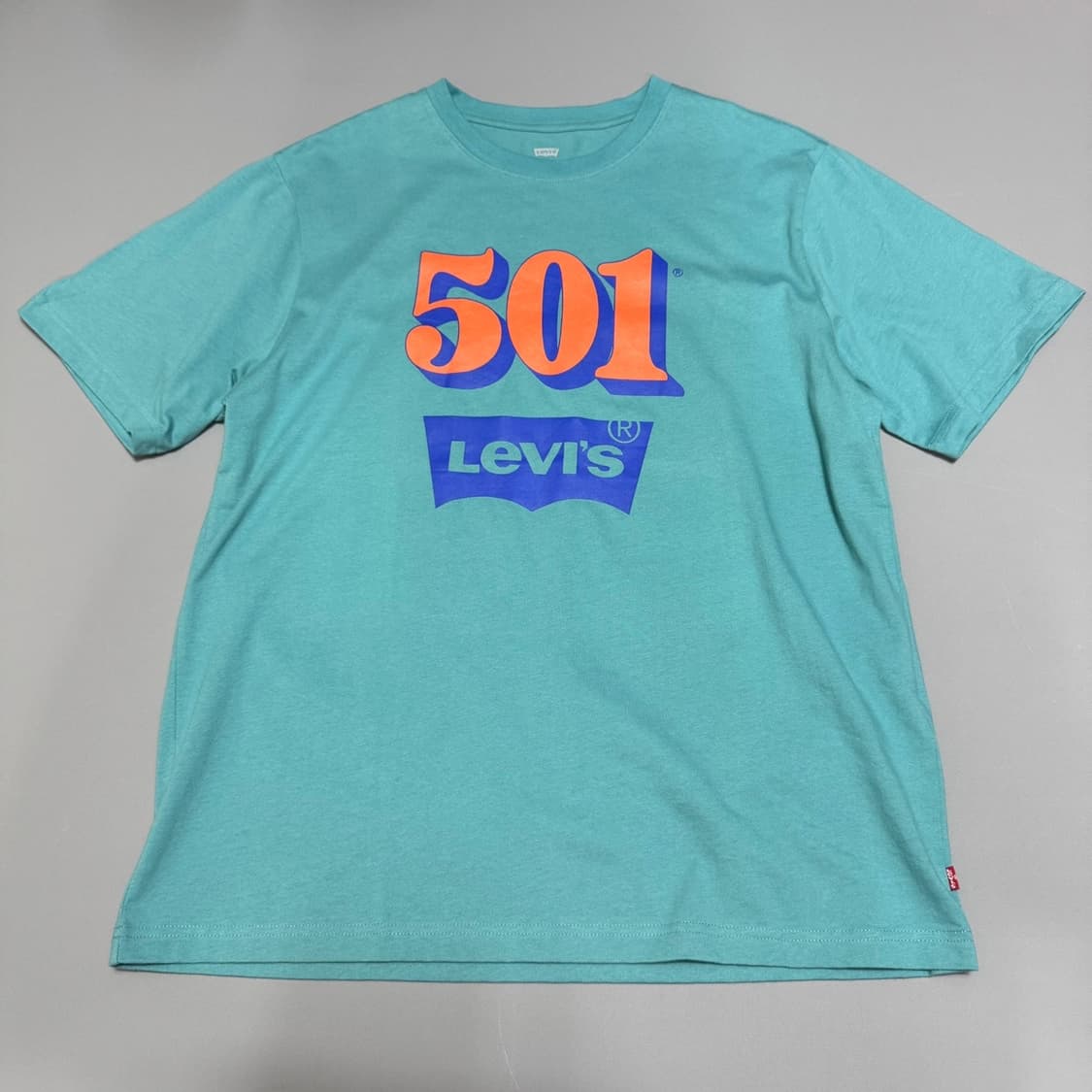 리바이스(Levi's) 민트컬러 501 심볼로고 프린트 코튼 반팔 상품이미지6