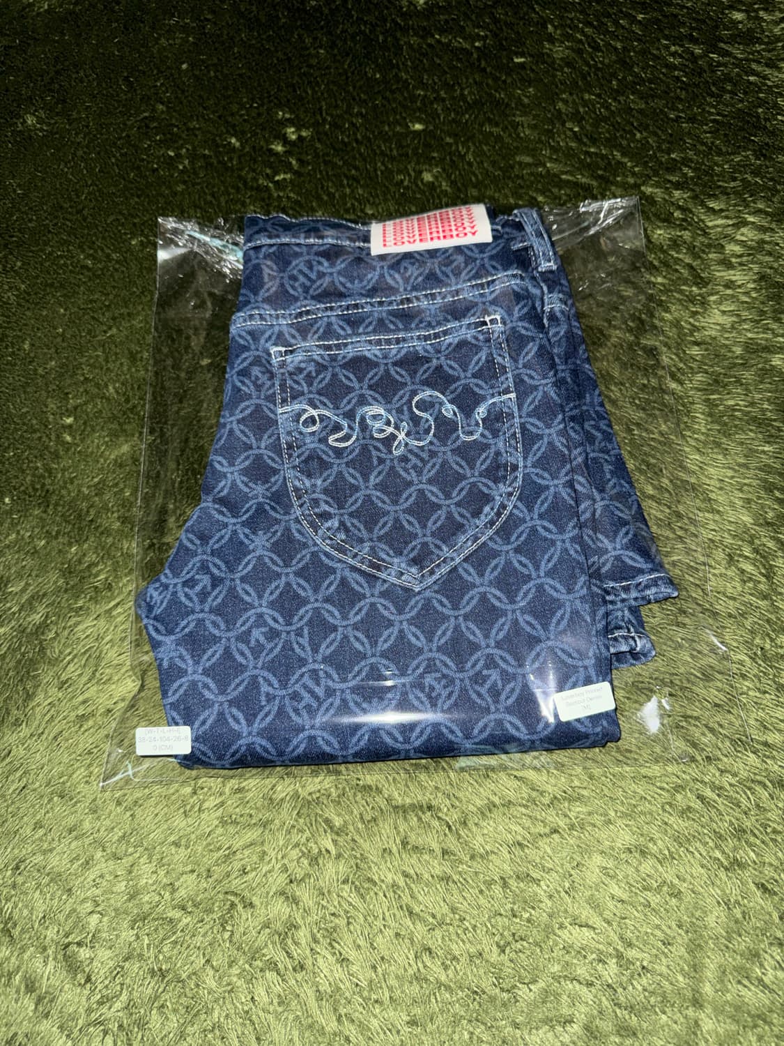 [M] 찰스 제프리 러버보이 지오메트릭 패턴 부츠컷 데님 팬츠 상품이미지10