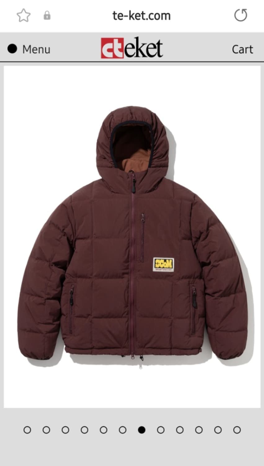 테켓 파파스 패딩 버건디 L사이즈 상품이미지1