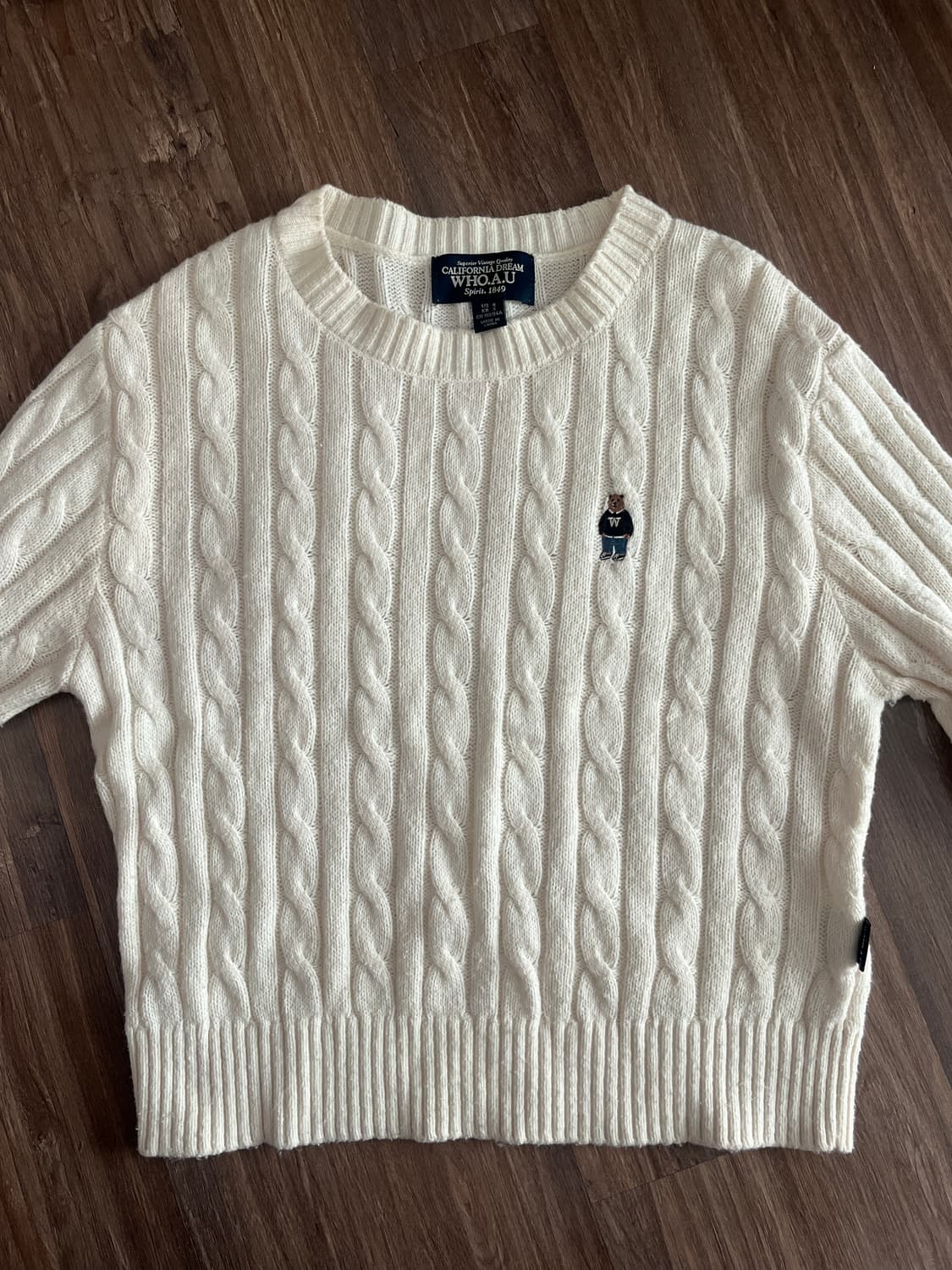 후아유 케이블 니트 s 상품이미지2