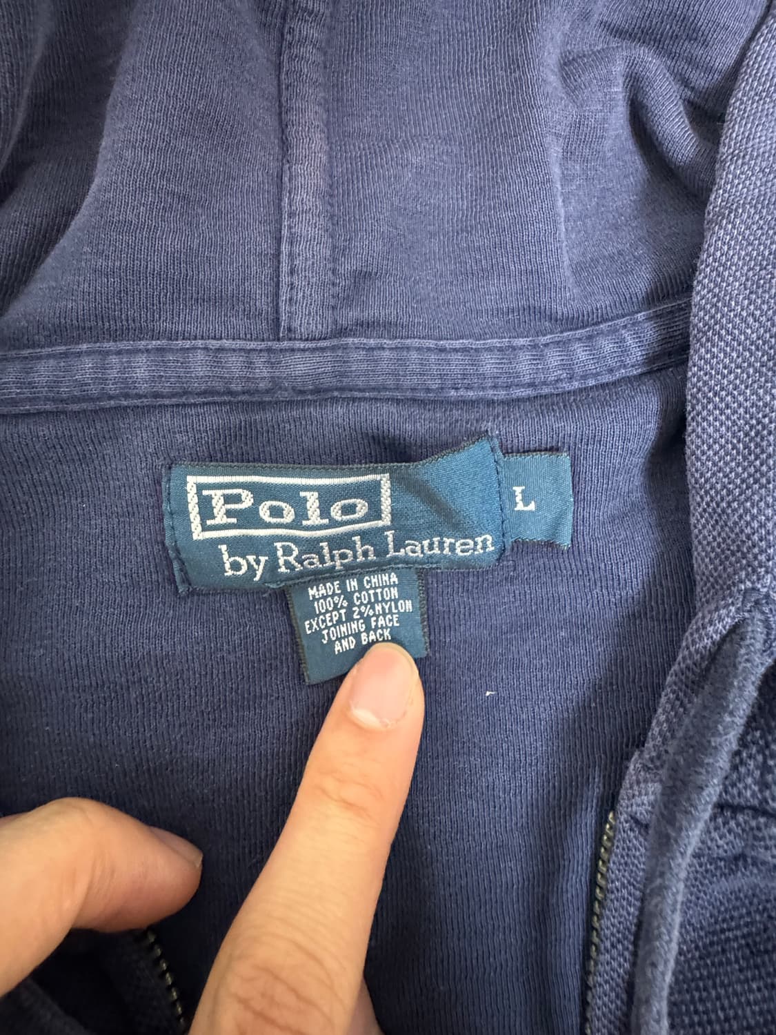 폴로 랄프로렌 후드집업 네이비 상품이미지2