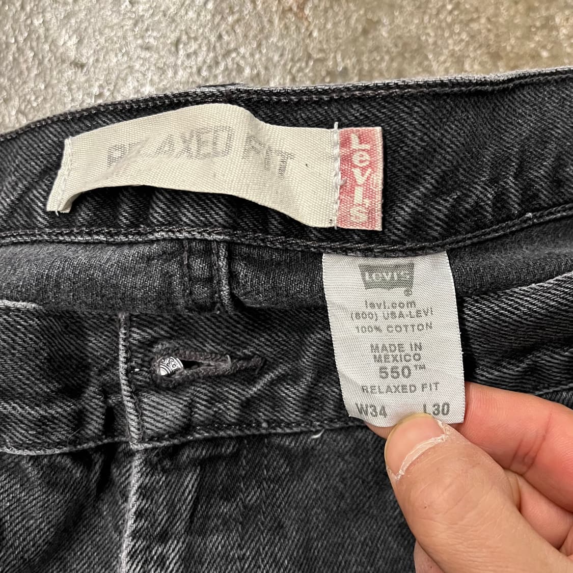 00s 리바이스550 블랙진 (34“) 상품이미지6