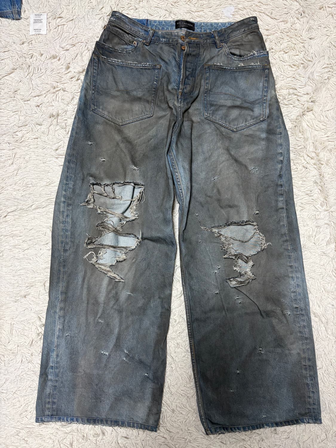 (S) 발렌시아가 패치드 포켓 배기 데님 진 상품이미지2