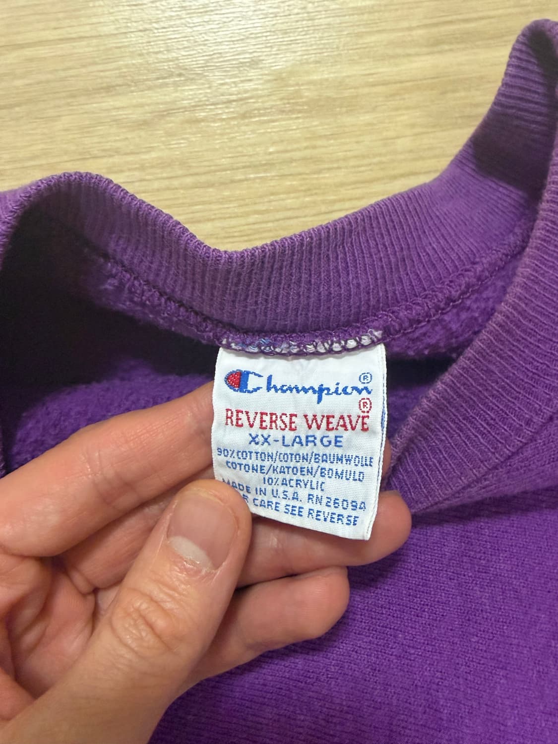 90s 챔피온 리버스위브 champion 스웻셔츠 맨투맨 퍼플 상품이미지5