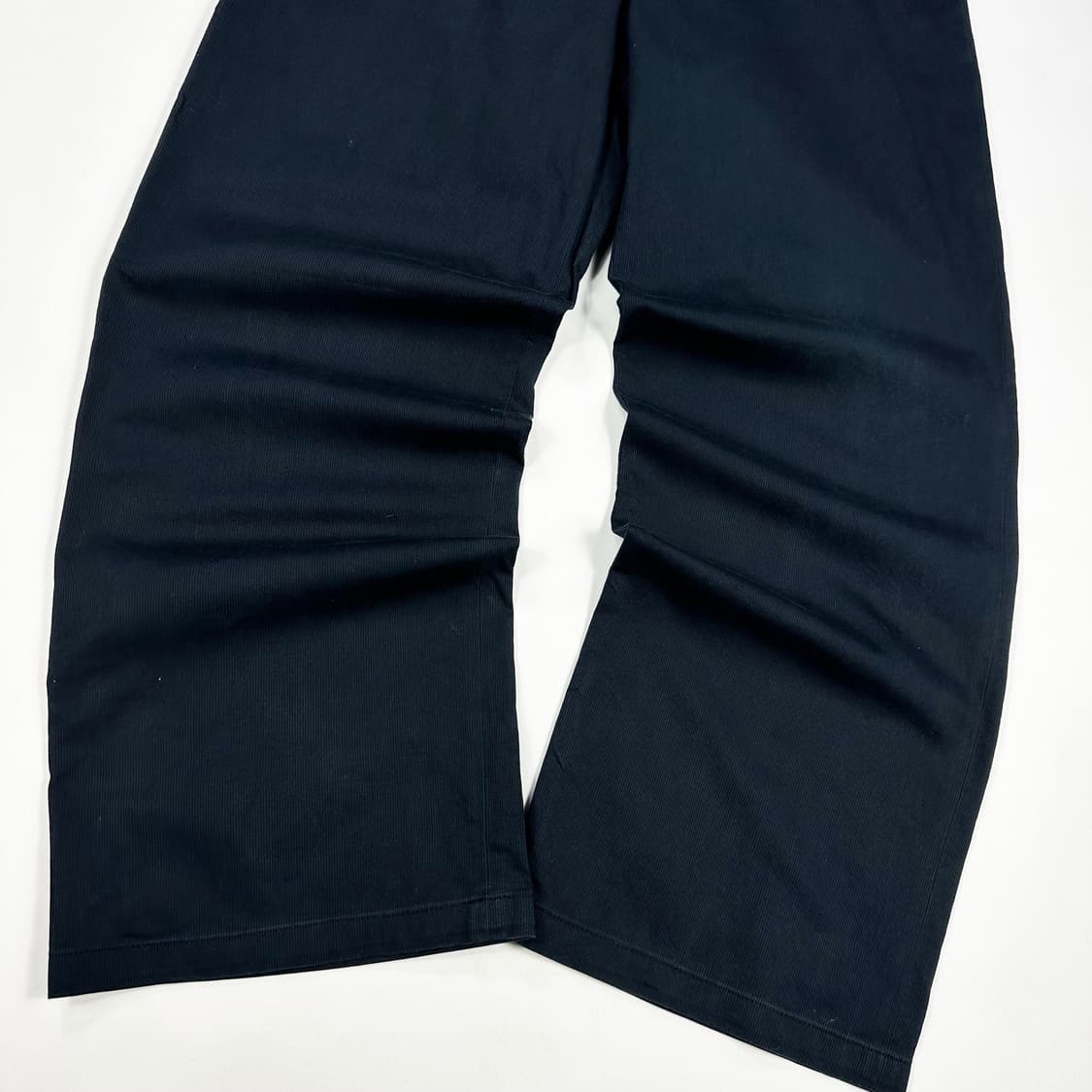 34 버버리 골프 자수로고 와이드 코튼 치노팬츠 블랙 상품이미지4