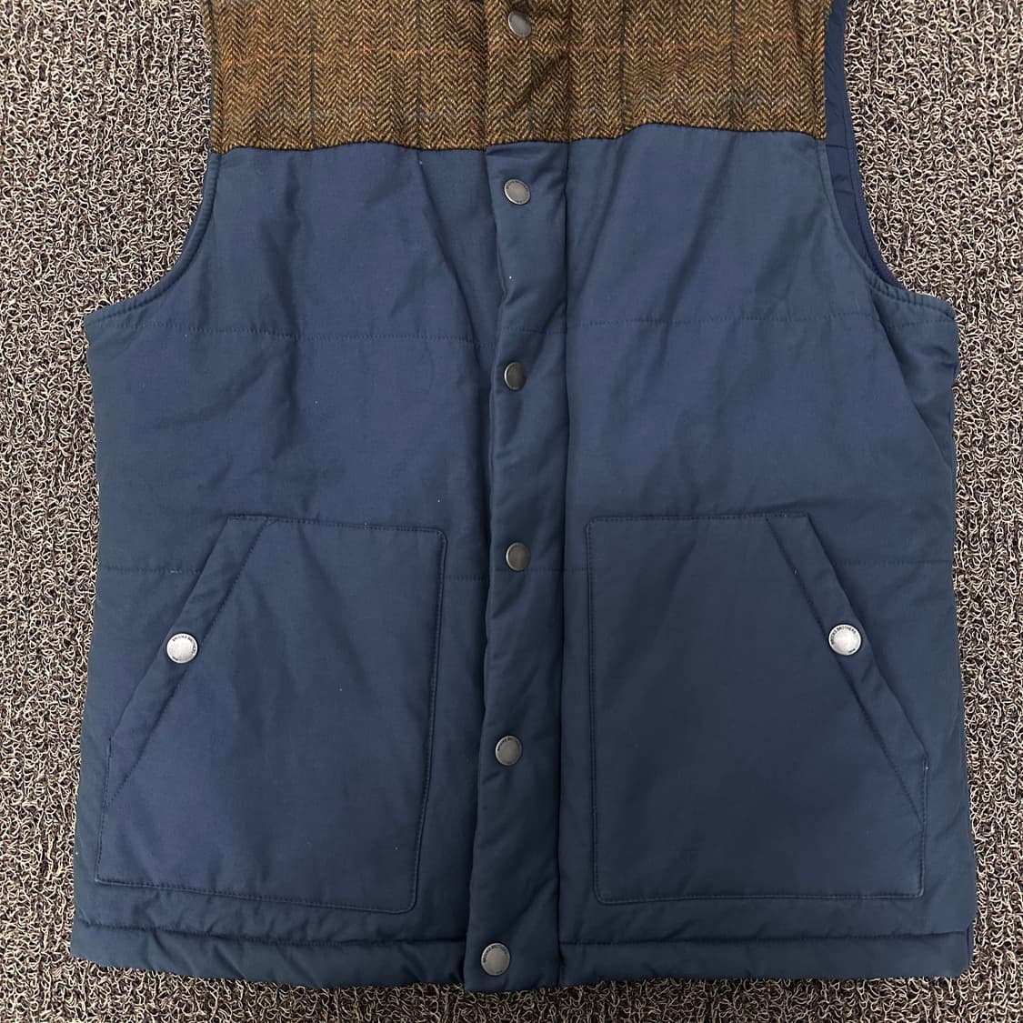 브룩스브라더스 헤링본 패딩 조끼 네이비 M 상품이미지3