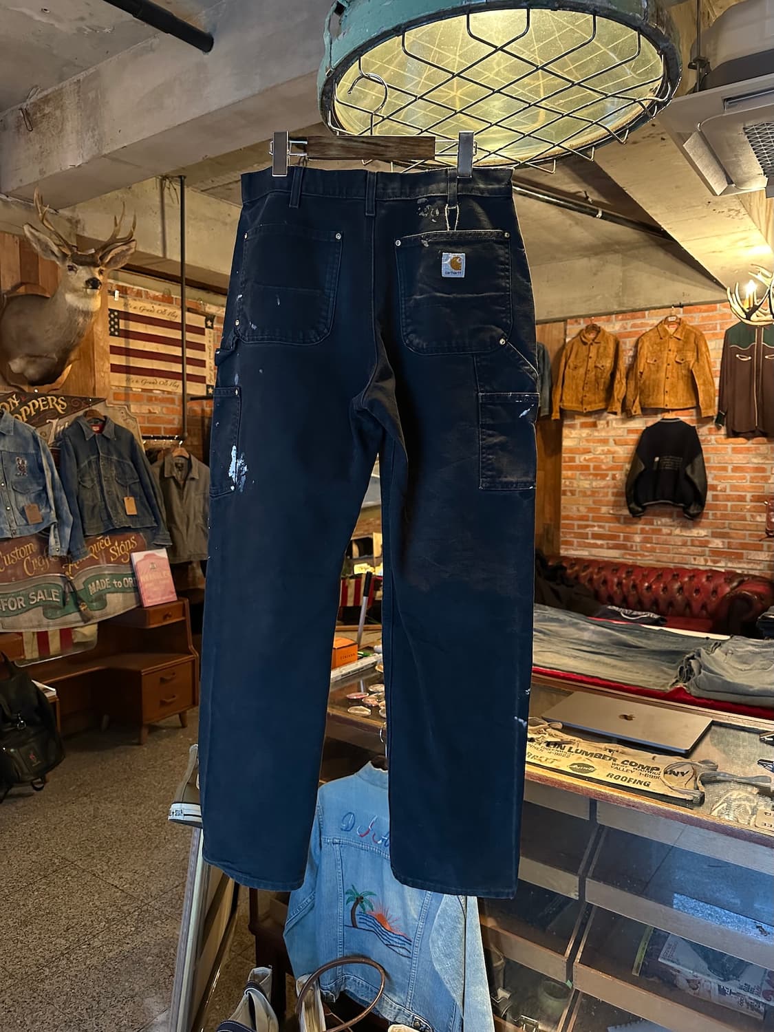 칼하트 B01 BLK 더블니 캔버스 워크 팬츠 상품이미지5