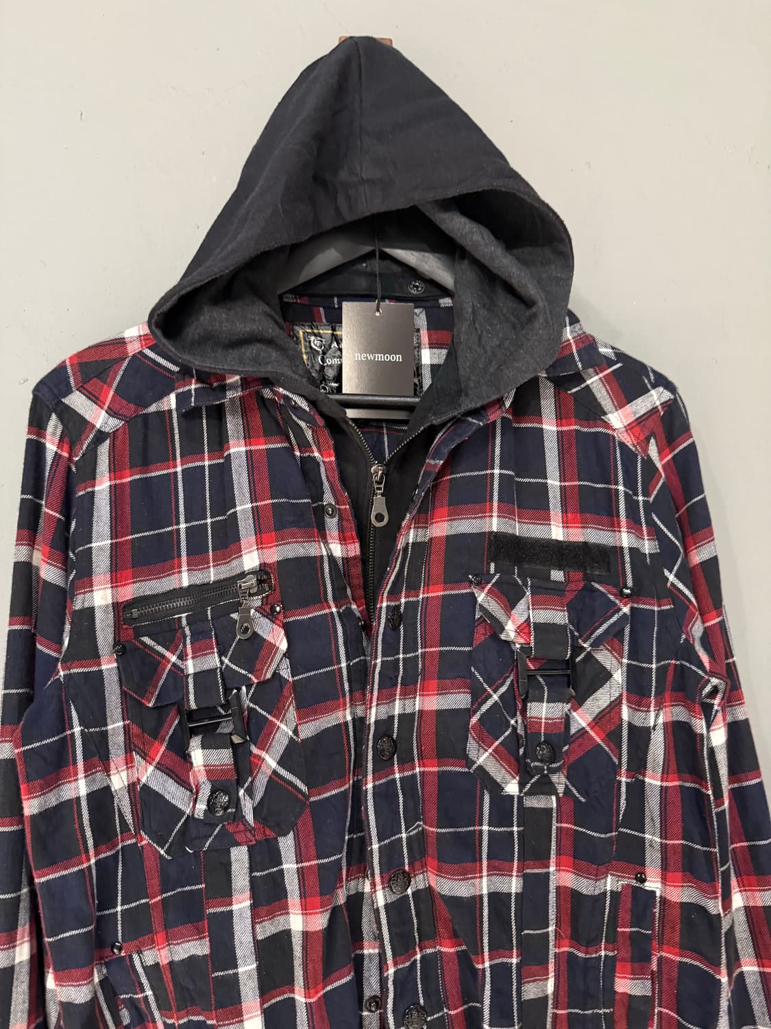 buckle pocket hood layered shirt 상품이미지6