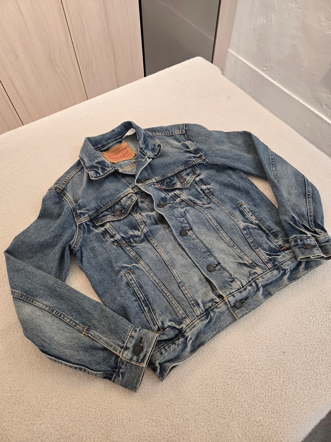 리바이스 데님 트러커 자켓 워싱잘된 청자켓 S 상품이미지3