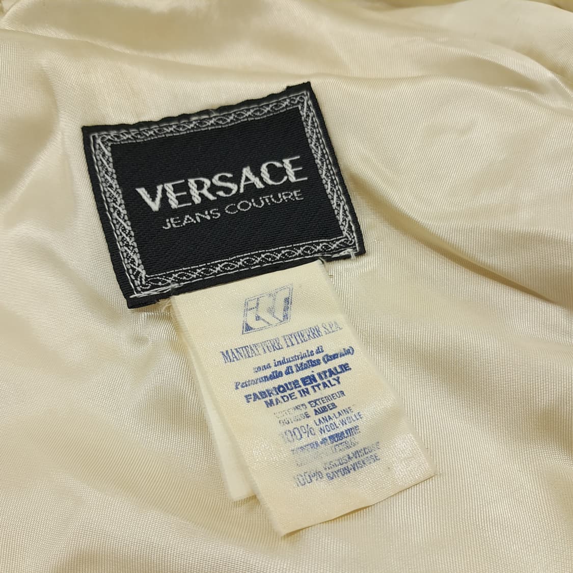 CN850 M 베르사체 메두사 베이지 울 롱코트 상품이미지6