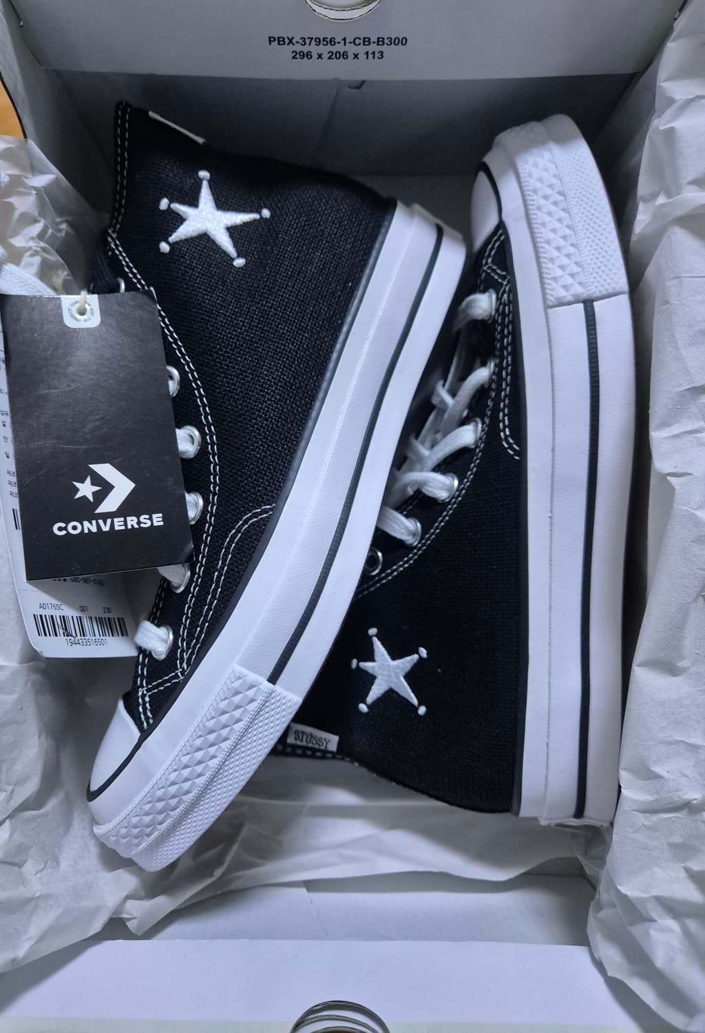 (새상품) 컨버스 하이 스투시 블랙 230 상품이미지1