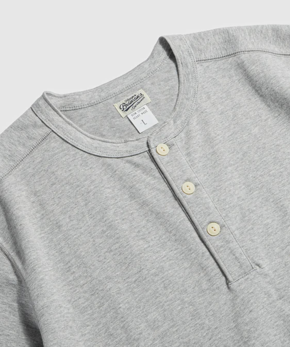 브론슨 10.6oz 코튼 헨리 반팔티 XXXL사이즈 상품이미지3