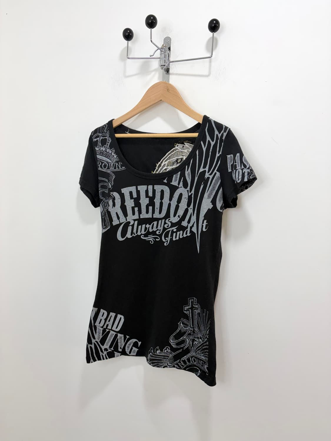 glitz y2k 프린팅 펑크 날개 반팔 티셔츠 상품이미지6