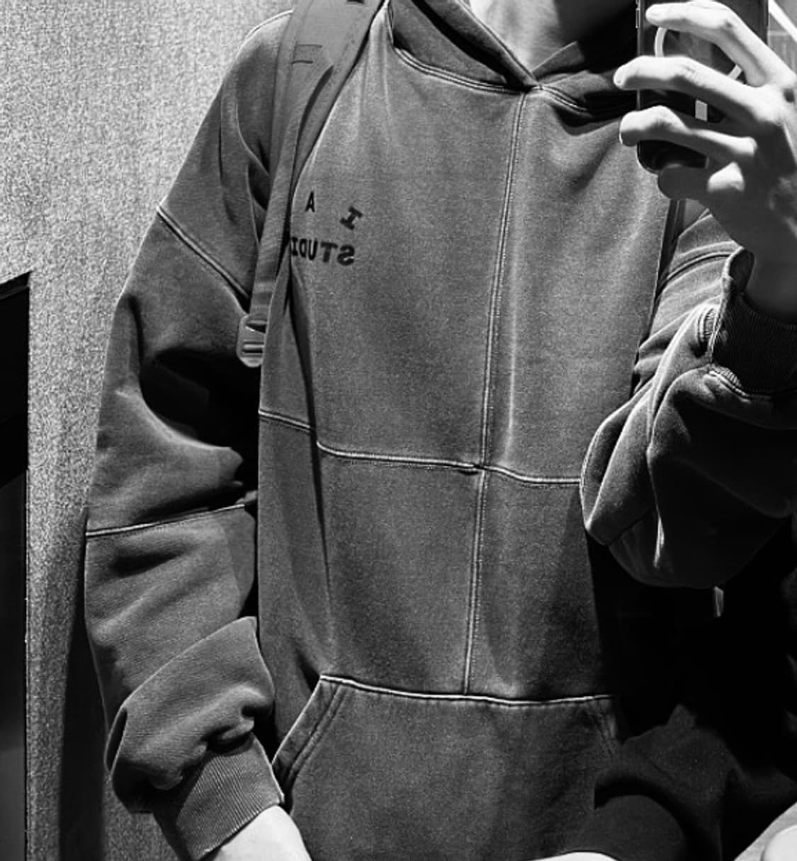 아이앱스튜디오 피그먼트 블록 후드티 황금사이즈xl 상품이미지3