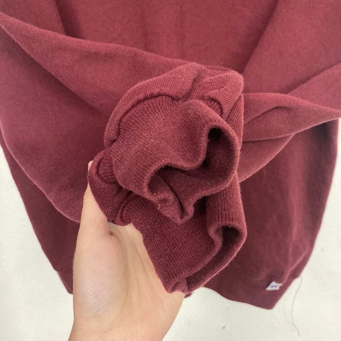 90‘s USA 러셀 맨투맨 ‘버건디‘ 상품이미지4