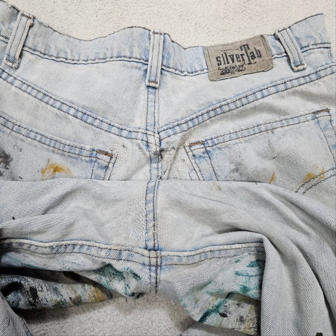 90s 리바이스 실버탭 페인팅 데님 팬츠 31/32 made in usa 상품이미지7