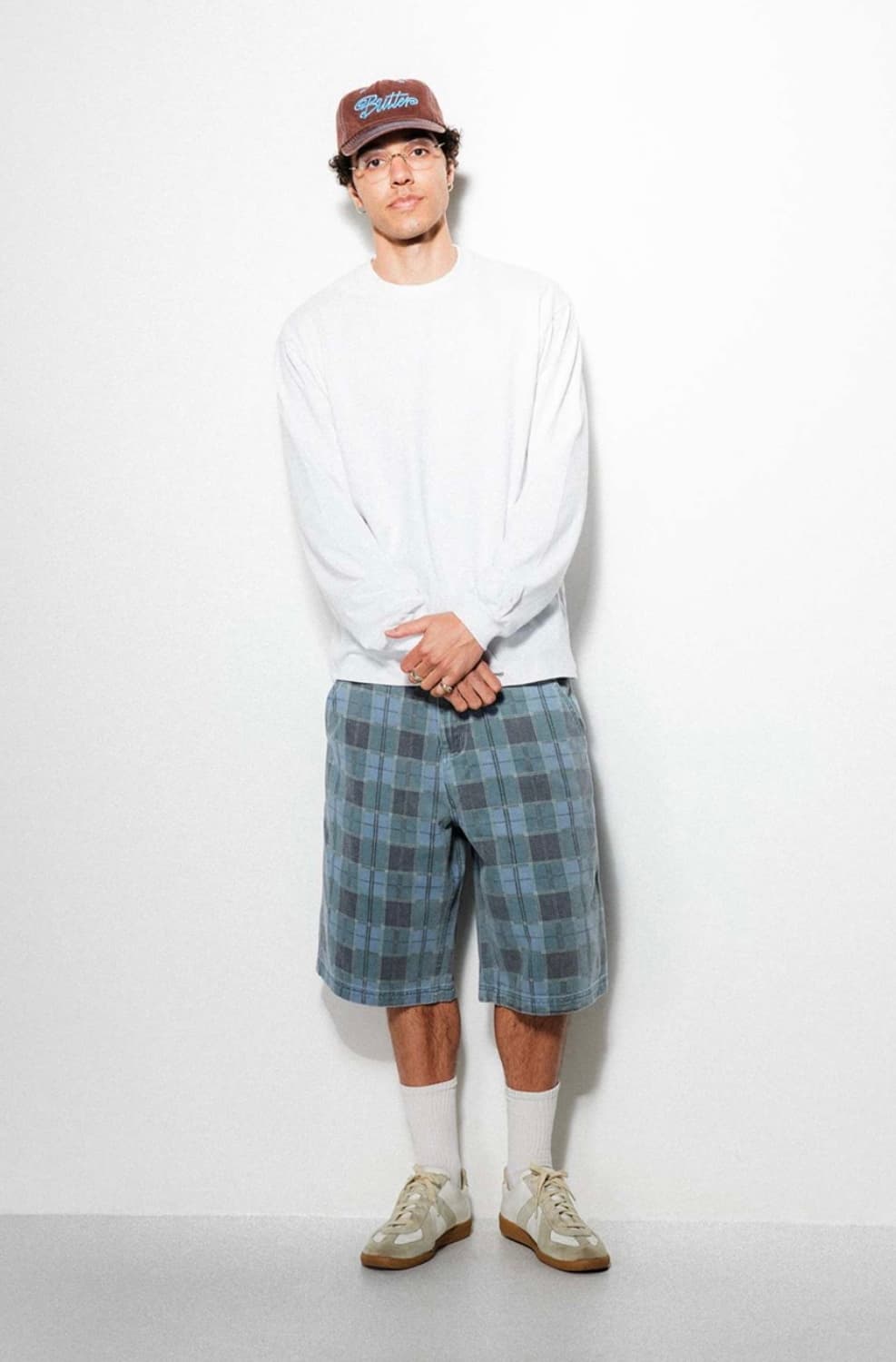 버터굿즈 체크 버뮤다 팬츠 급처 상품이미지2