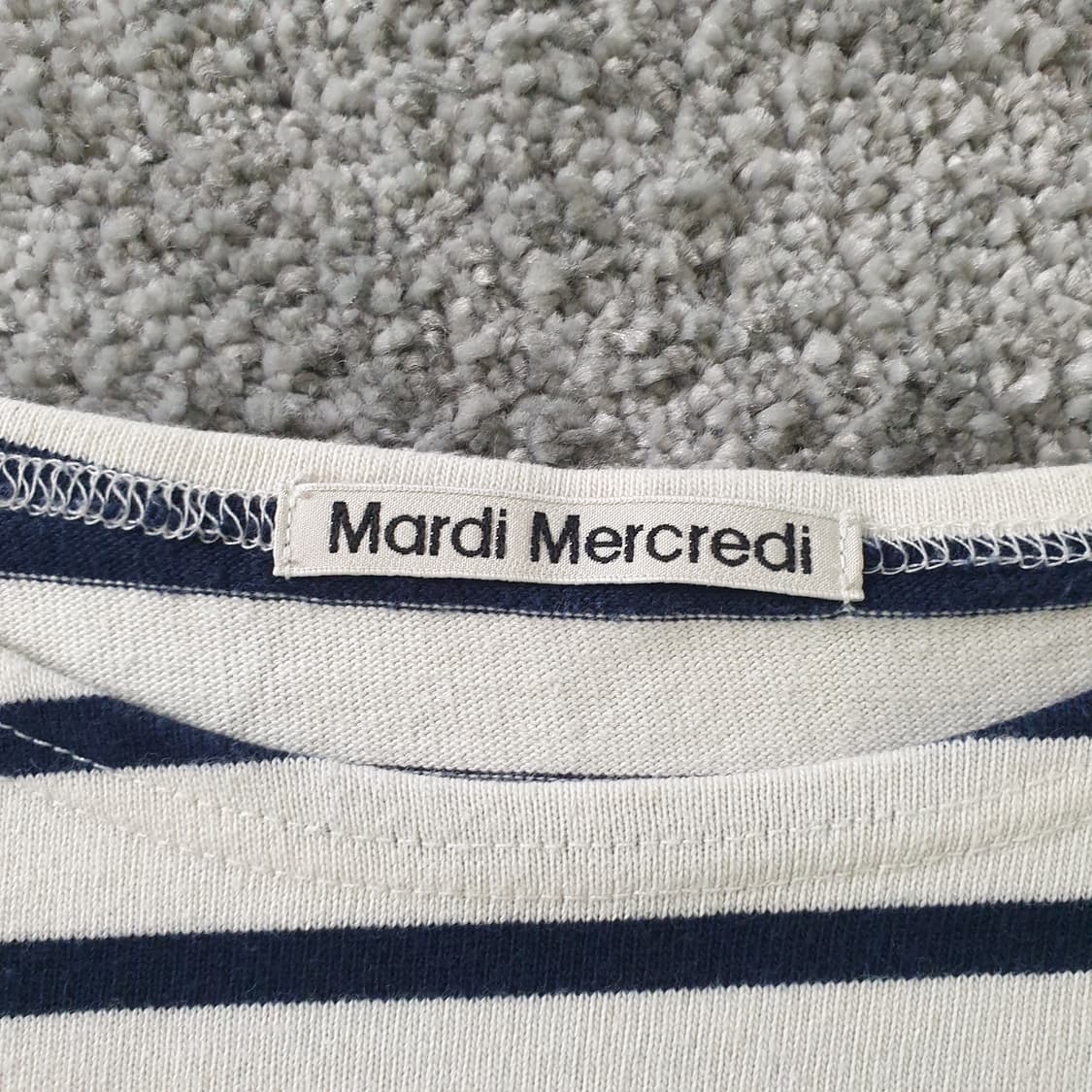 [무료배송] Mardi Mercredi 단가라 긴팔 티셔츠 상품이미지2