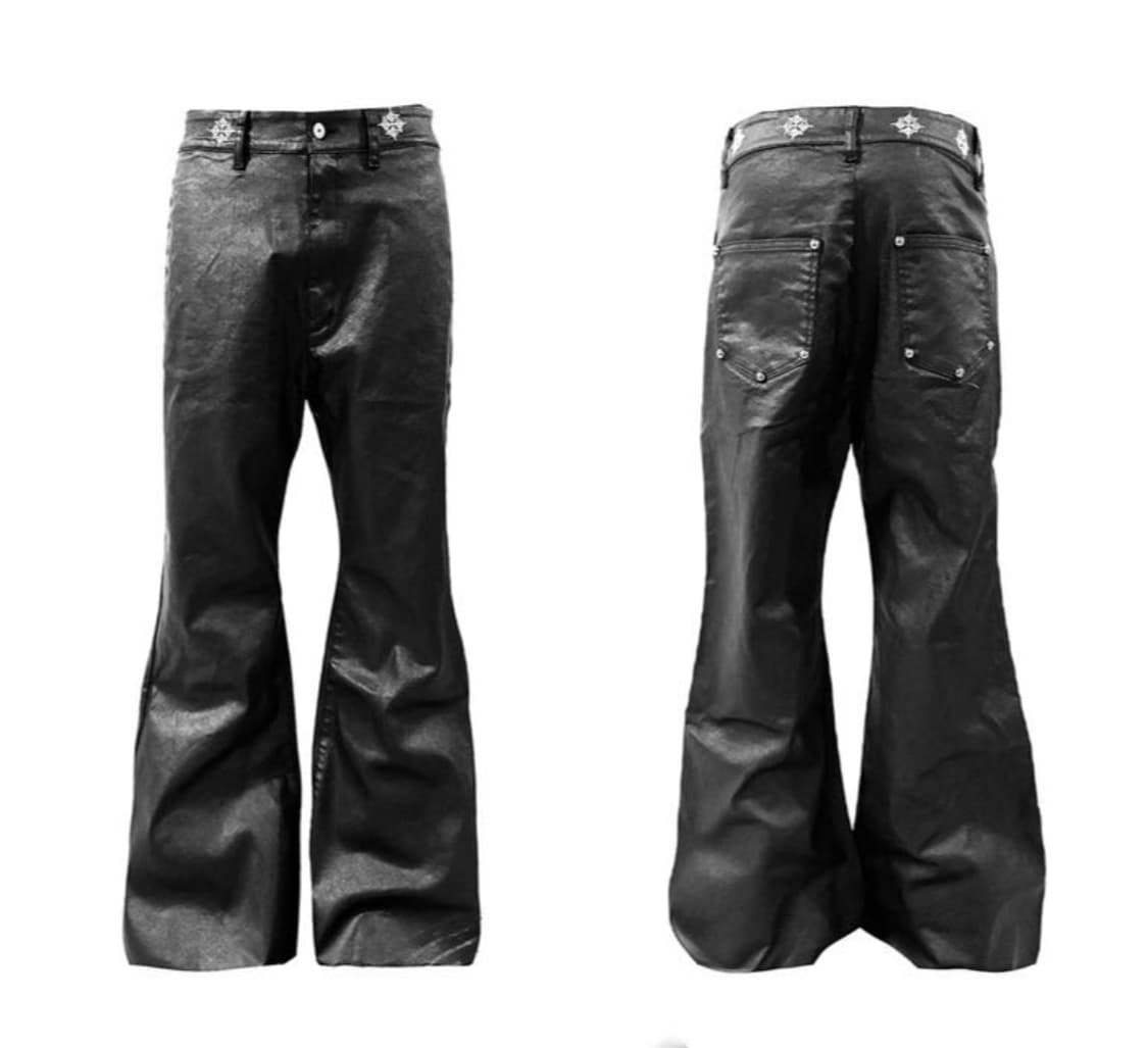 유니크 부츠컷 브러시 왁스 코팅 14oz 데님 팬츠  상품이미지1