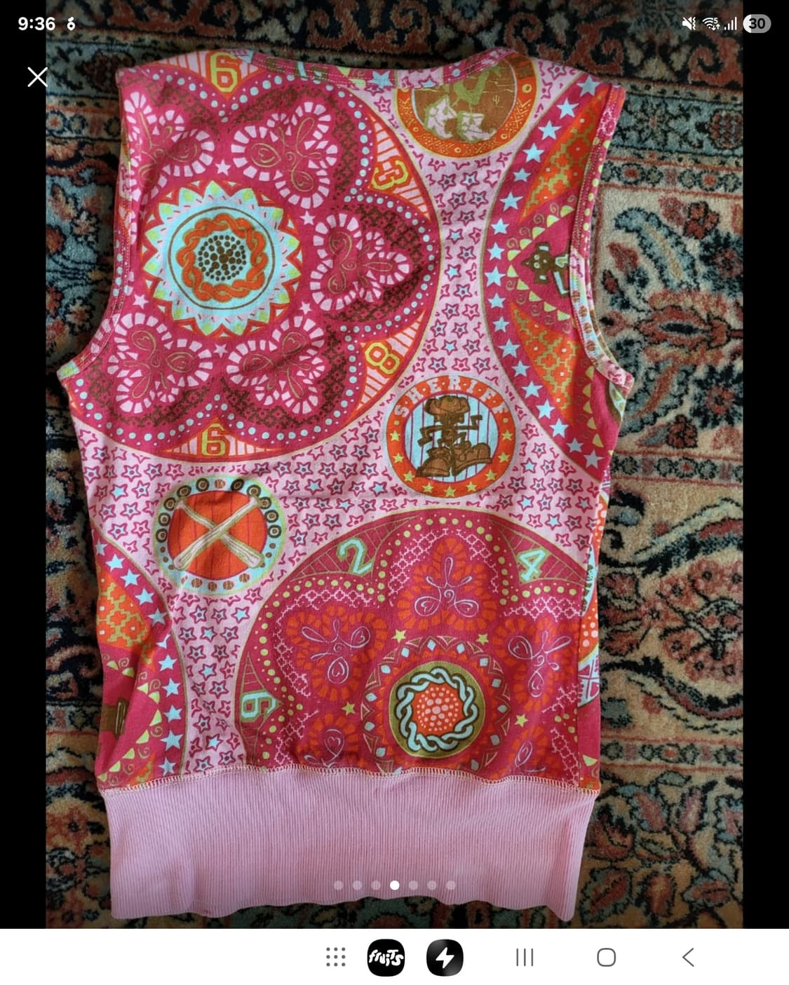 오일릴리 핑크 나시 티셨 상품이미지4