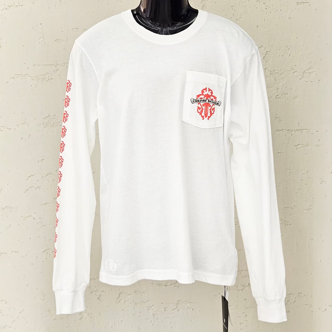 [M] 미사용 크롬하츠 레드바인대거 롱슬리브 화이트 B1213C146 상품이미지1
