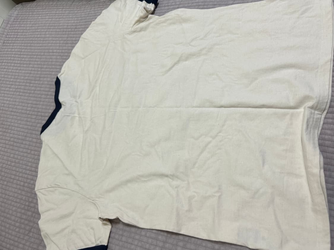 펜필드 뉴잉글랜드 빈티지 그래픽 링거 반팔티 아이보리_FR2KT04U 상품이미지3