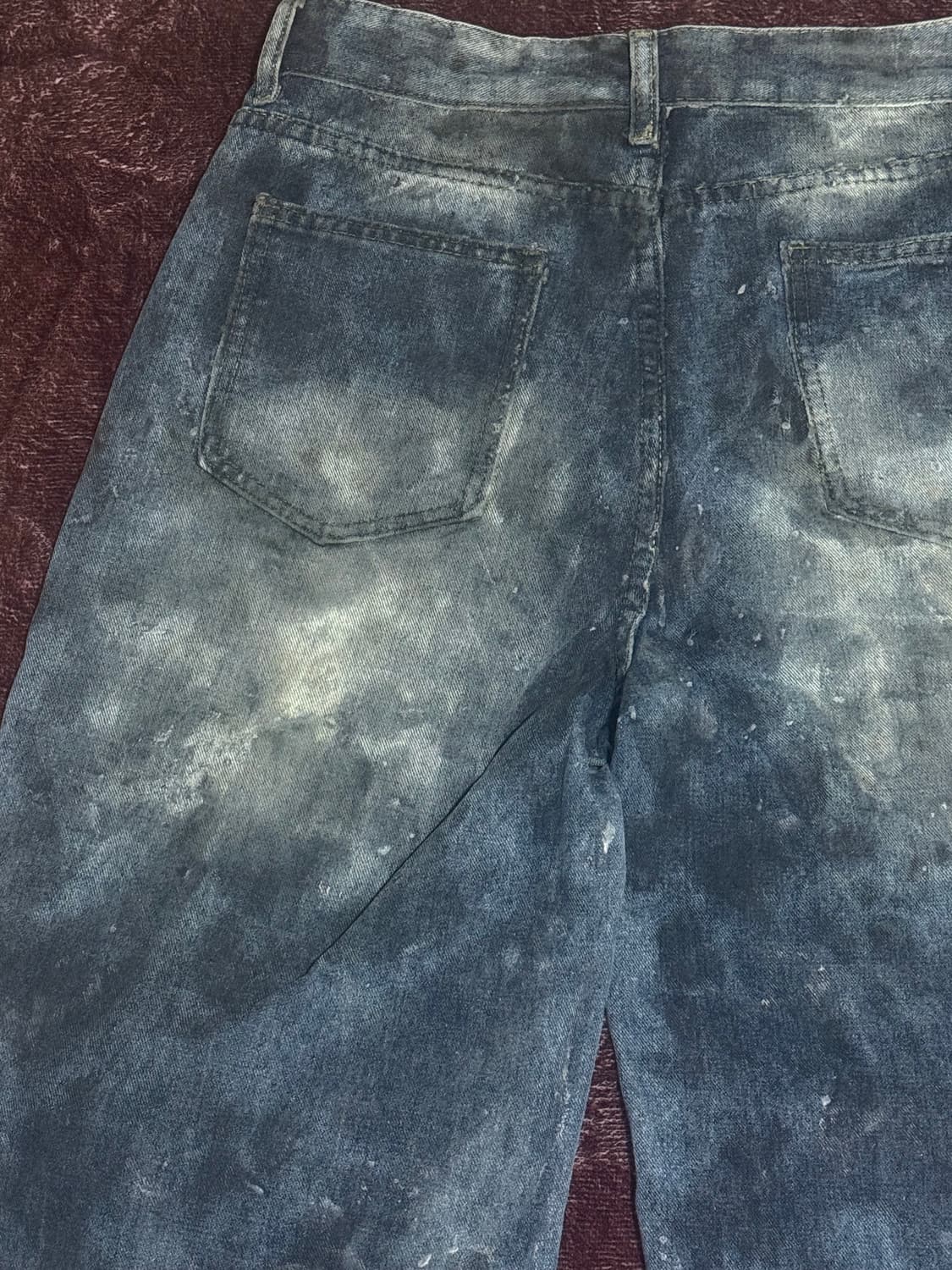 빈티지 왁스 페이팅 메이드 스터드 데님 진  상품이미지8