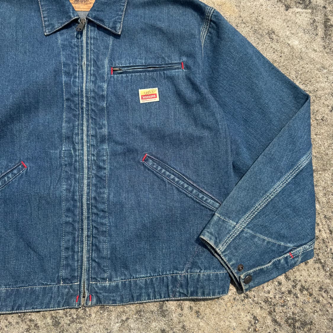 [M] 90s Levis Workers 리바이스 집업 데님 자켓 상품이미지5
