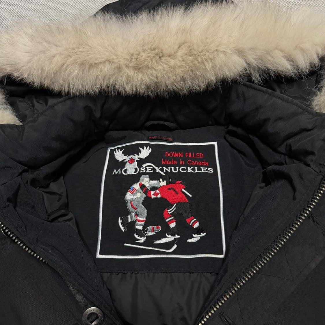 무스너클 쓰리쿼터 퍼 후드 패딩 자켓 상품이미지2