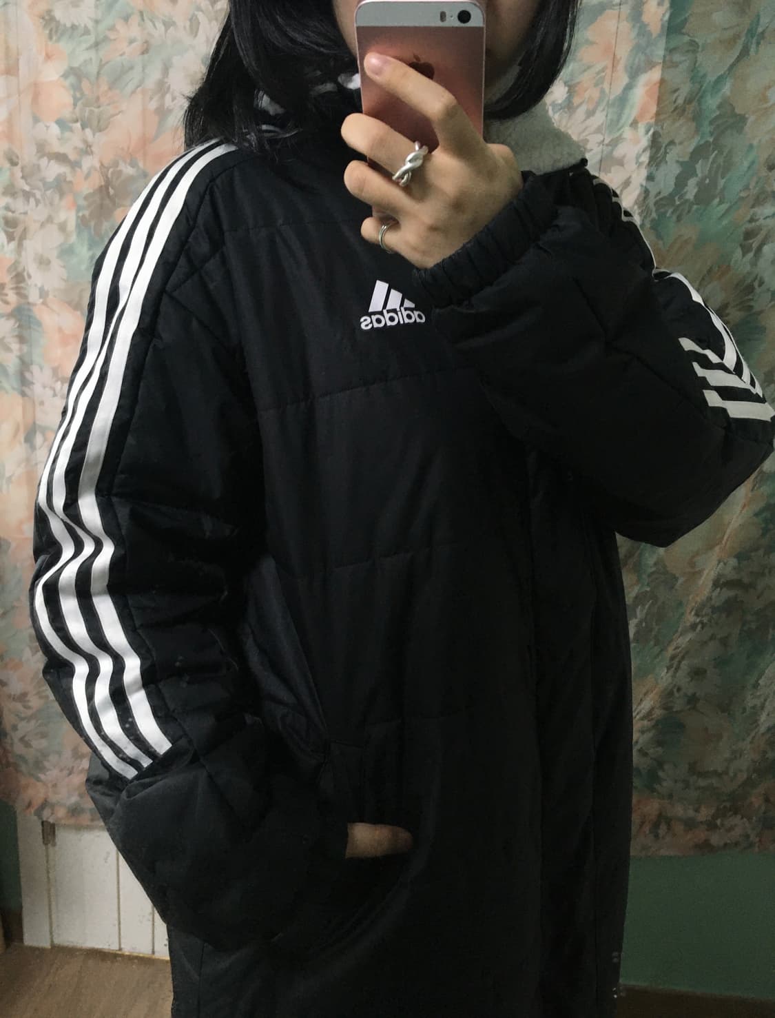 Adidas Black Long jaket 아디다스 롱패딩 상품이미지1
