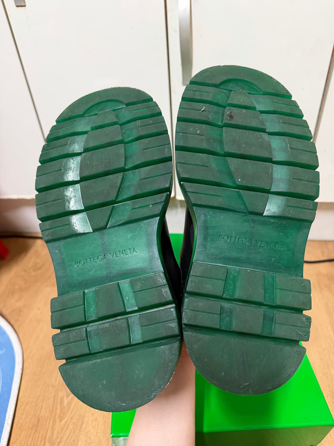 [40.5]보테가 베네타 타이어부츠 그린솔 상품이미지4