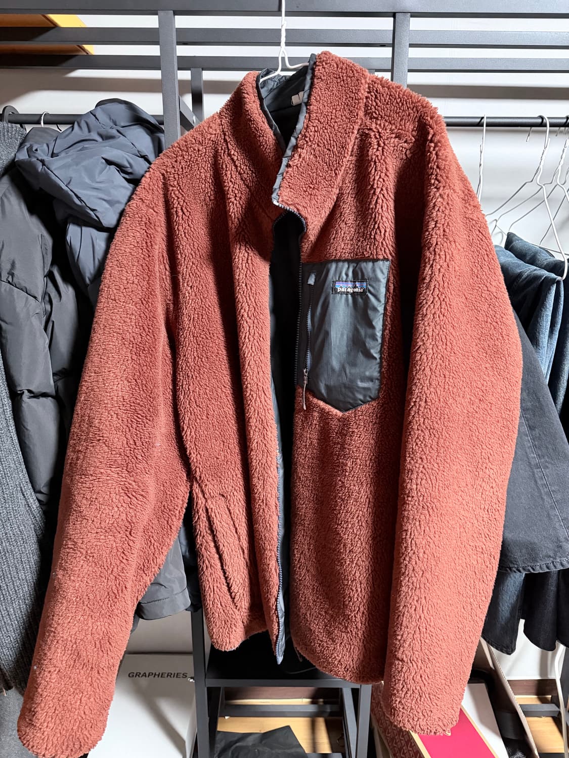 파타고니아 리버서블 플리스xxl 브라운 상품이미지2