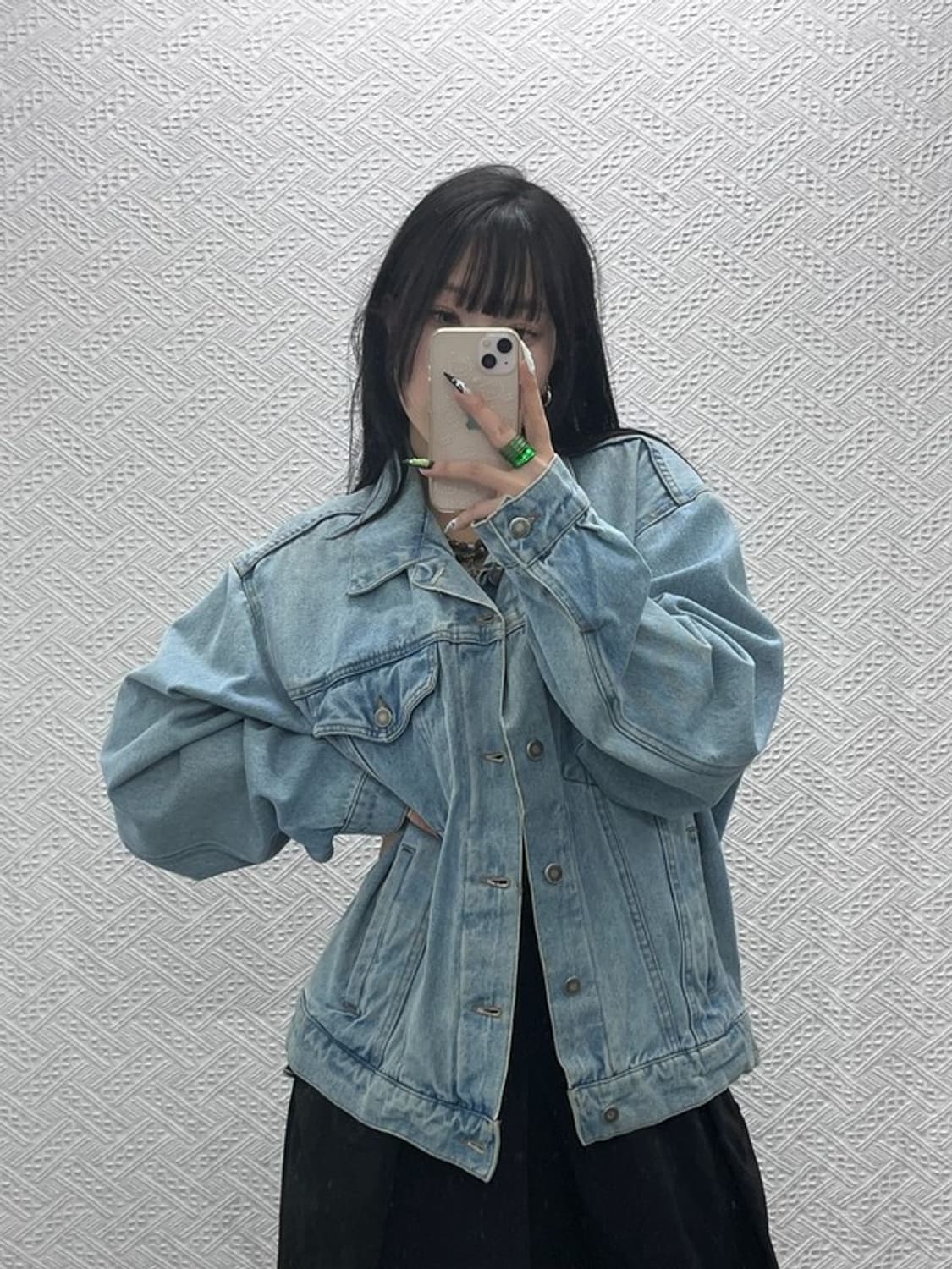 랭글러 히어로 빈티지 트러커 연청 데님자켓 L C08613 상품이미지2